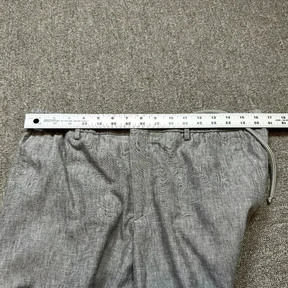 Pierre Clarence France Grey Men's Linen Blend Pants FR 48 / US 38
